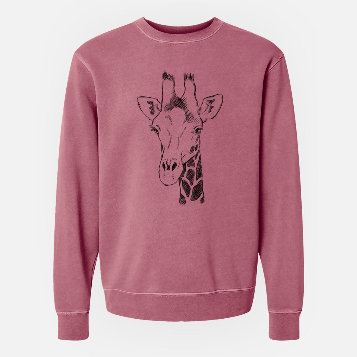 Southern Giraffe - Giraffa giraffa - Unisex Pigment Dyed Crew Sweatshirt