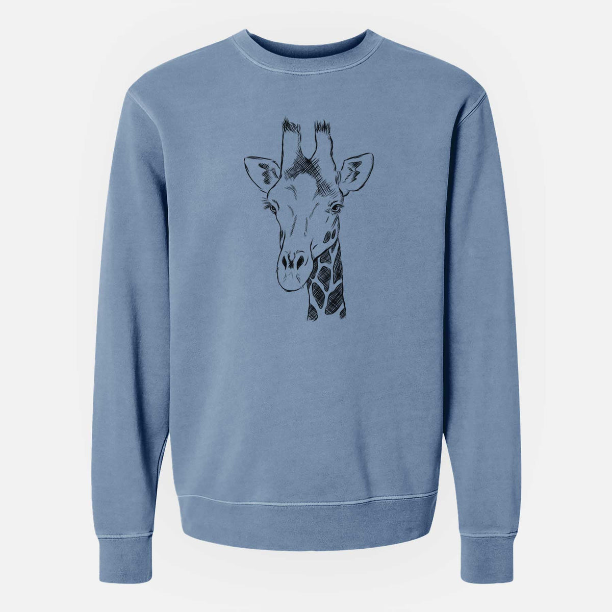 Southern Giraffe - Giraffa giraffa - Unisex Pigment Dyed Crew Sweatshirt