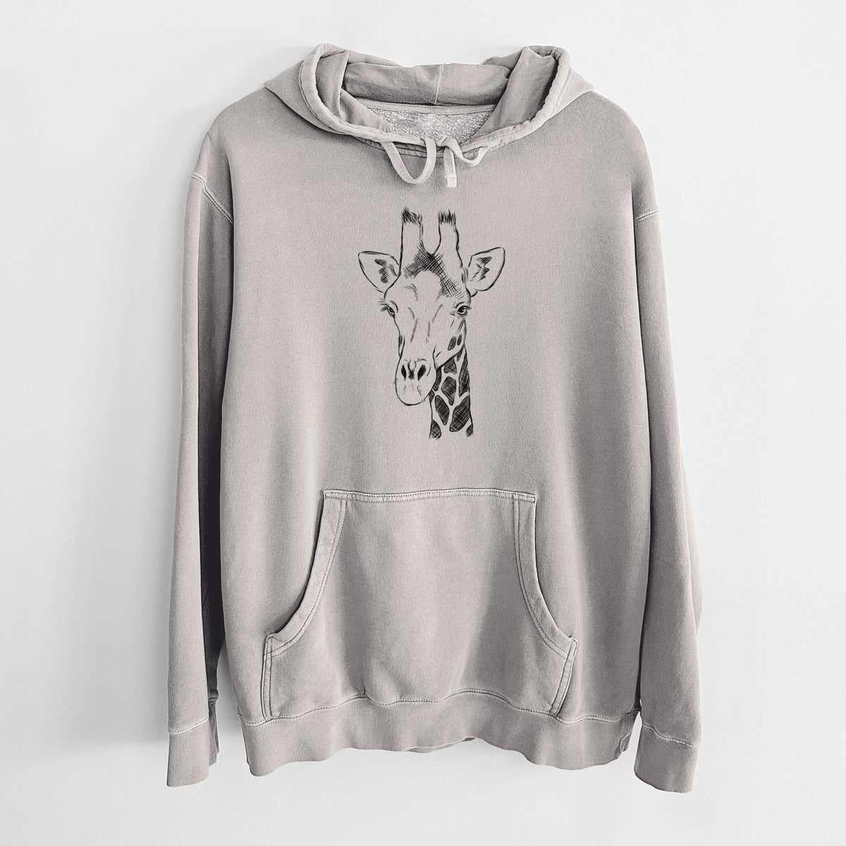 Southern Giraffe - Giraffa giraffa - Unisex Pigment Dyed Hoodie