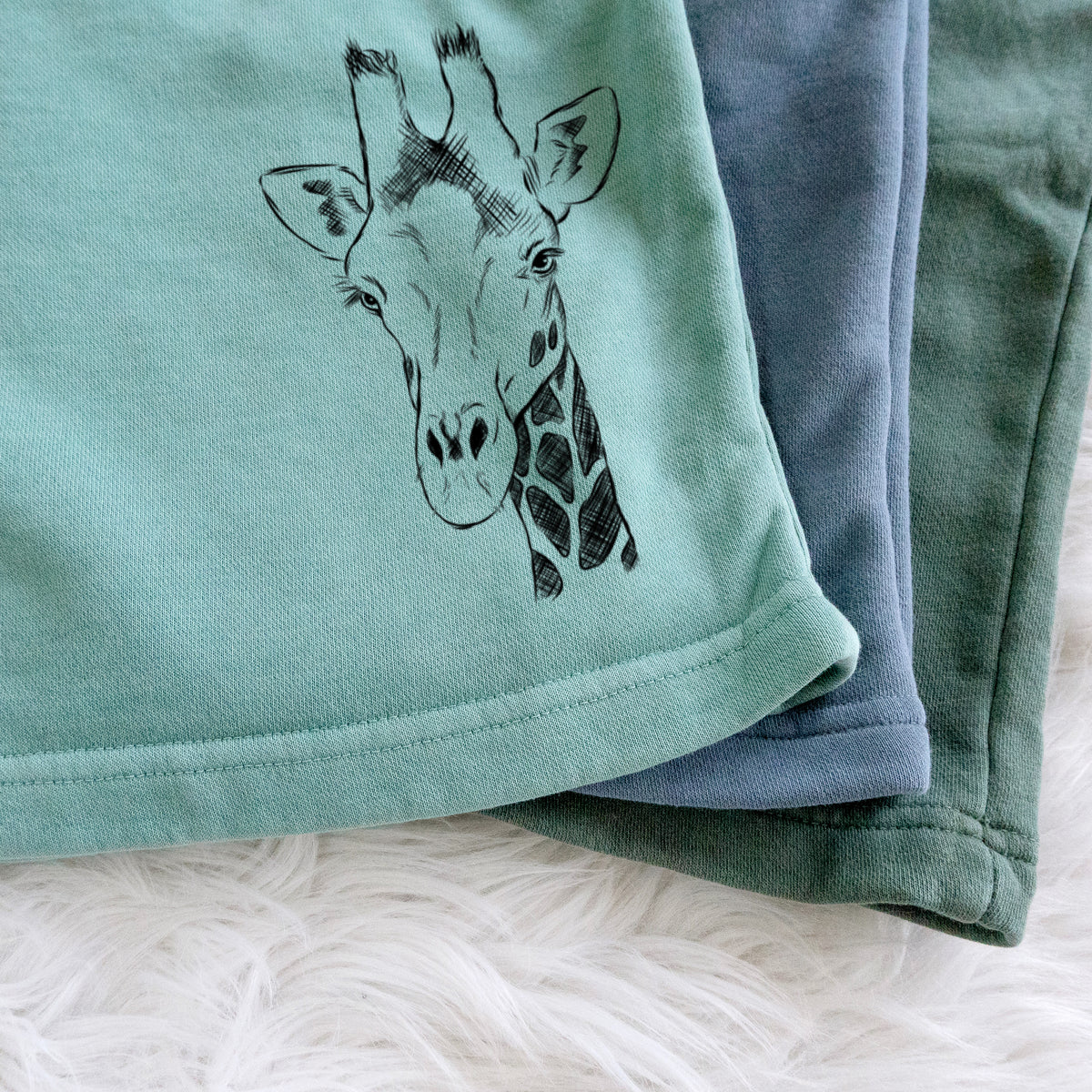 Southern Giraffe - Giraffa giraffa - Unisex Pigment Dyed Shorts