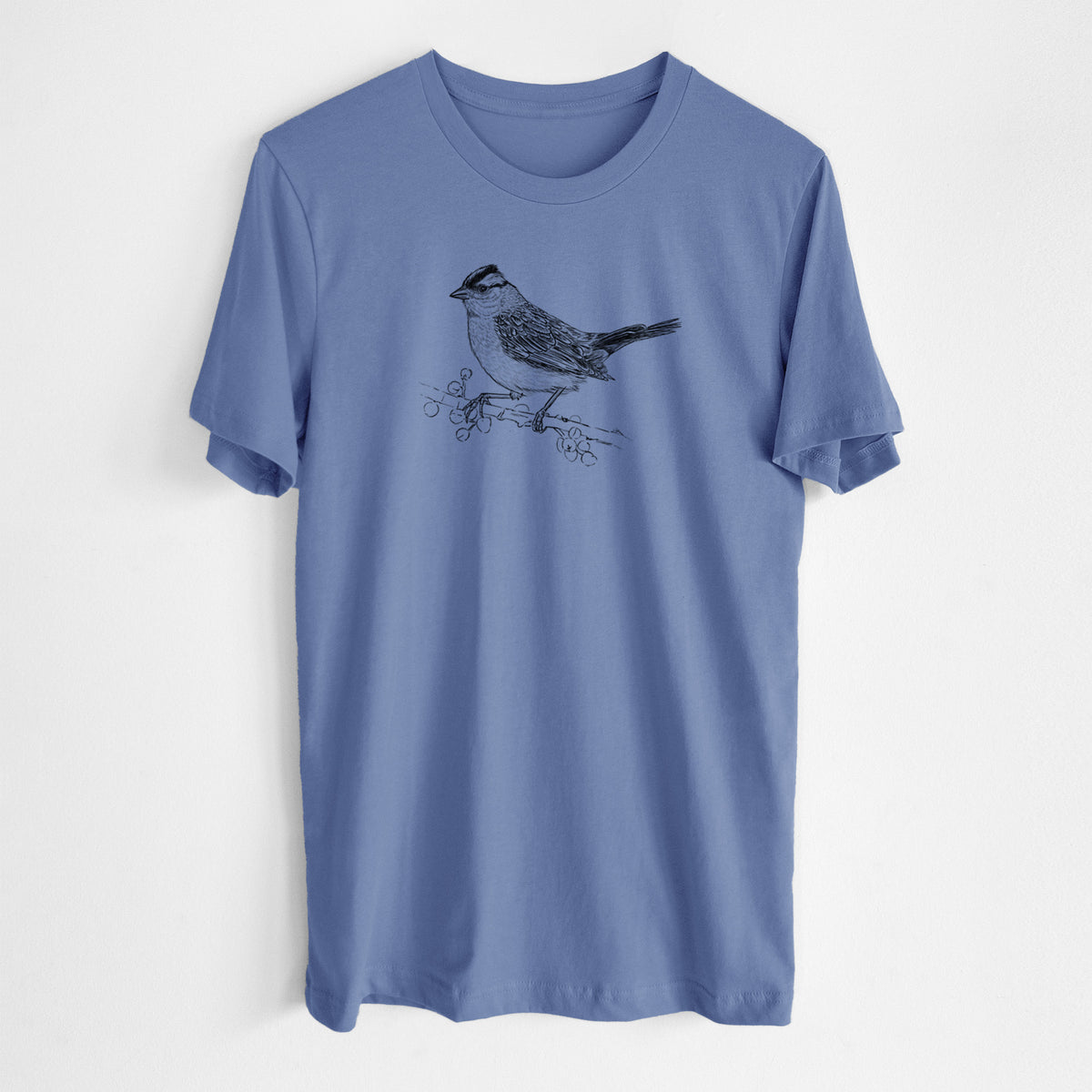 White-crowned Sparrow - Zonotrichia leucophrys - Lightweight 100% Cotton Unisex Crewneck