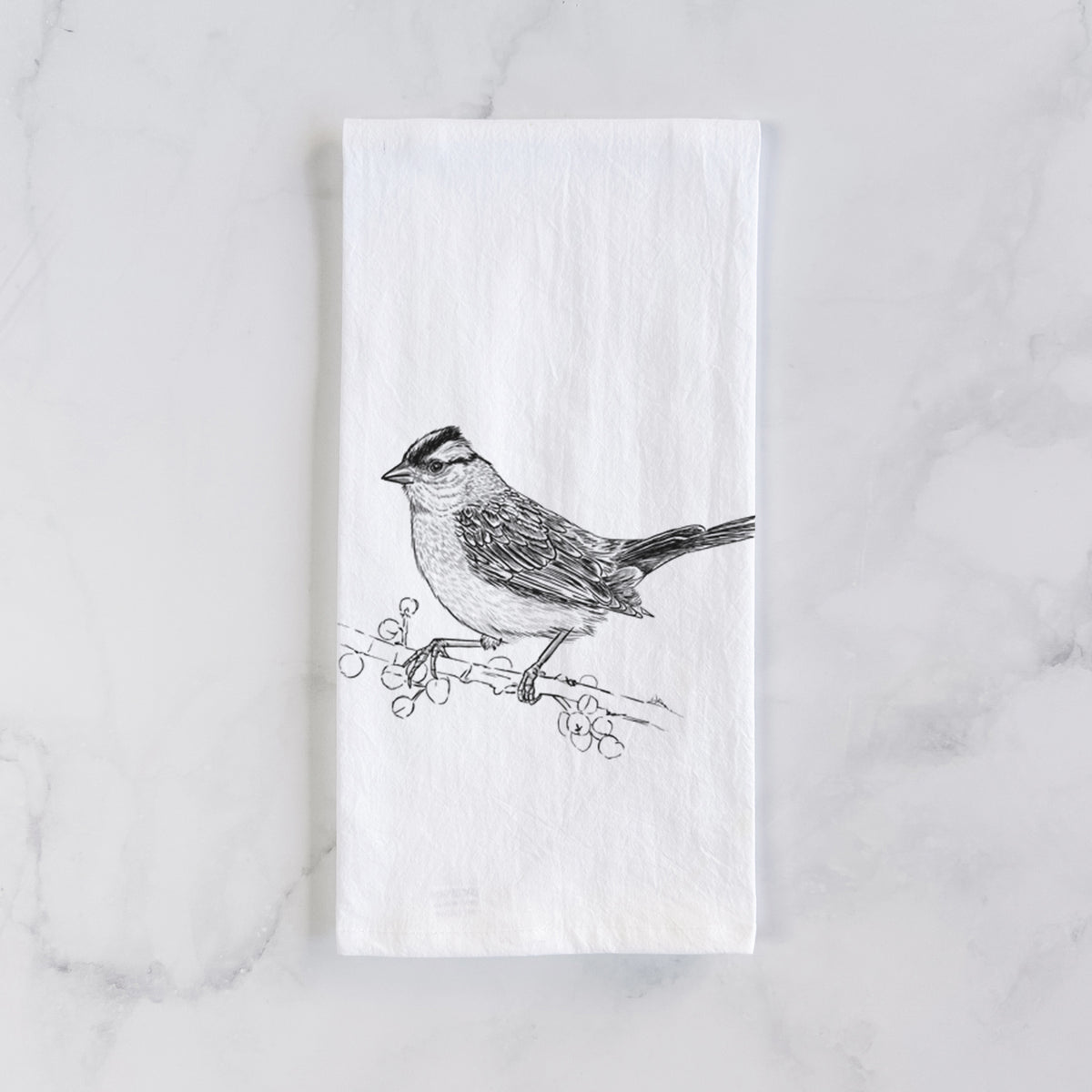 White-crowned Sparrow - Zonotrichia leucophrys Tea Towel