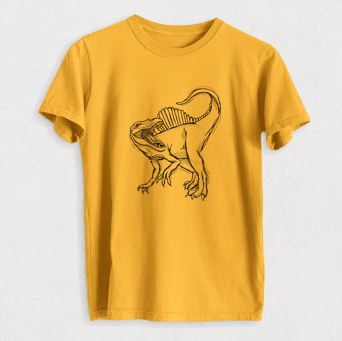 Spinosaurus Aegyptiacus - Heavyweight Men&#39;s 100% Organic Cotton Tee