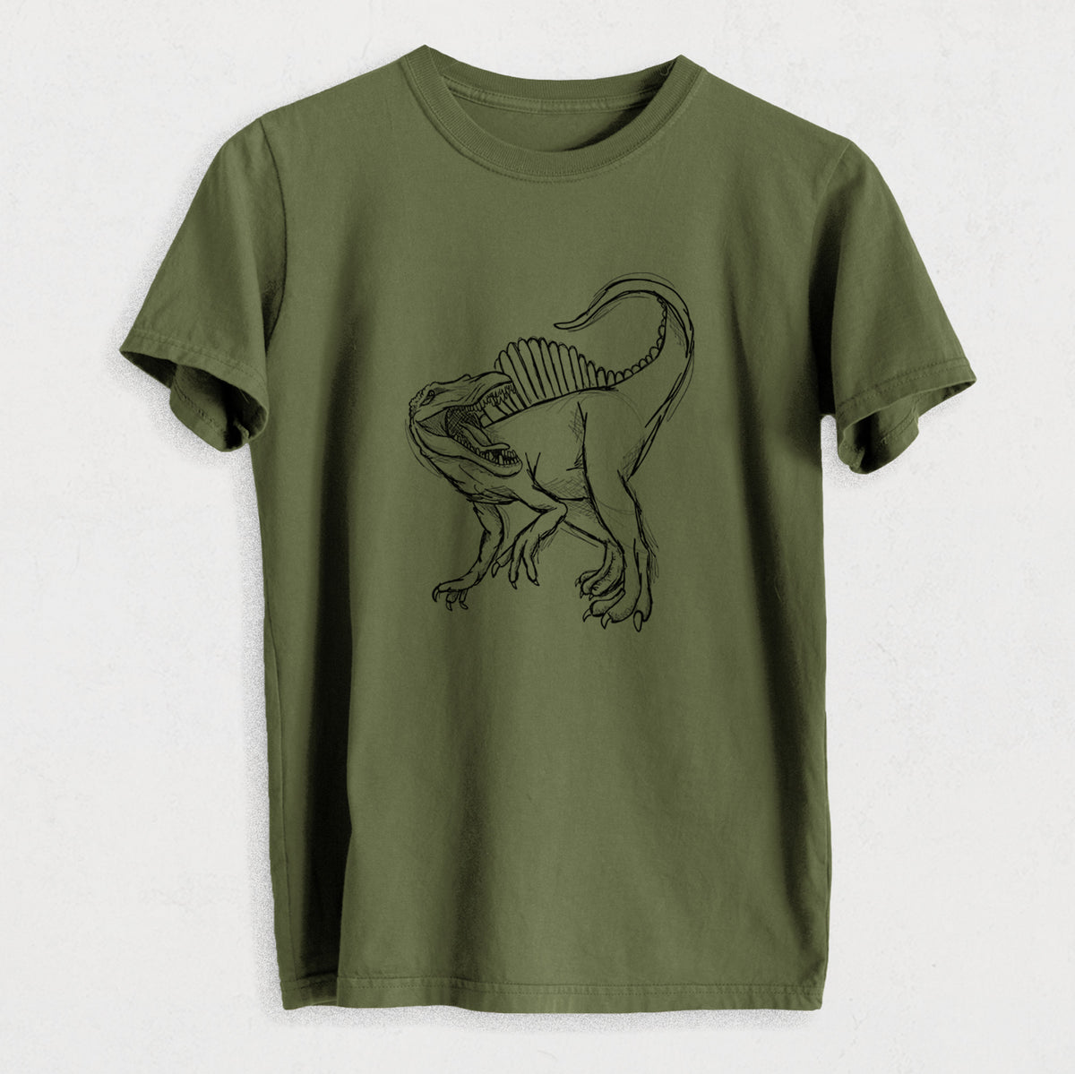 Spinosaurus Aegyptiacus - Heavyweight Men&#39;s 100% Organic Cotton Tee