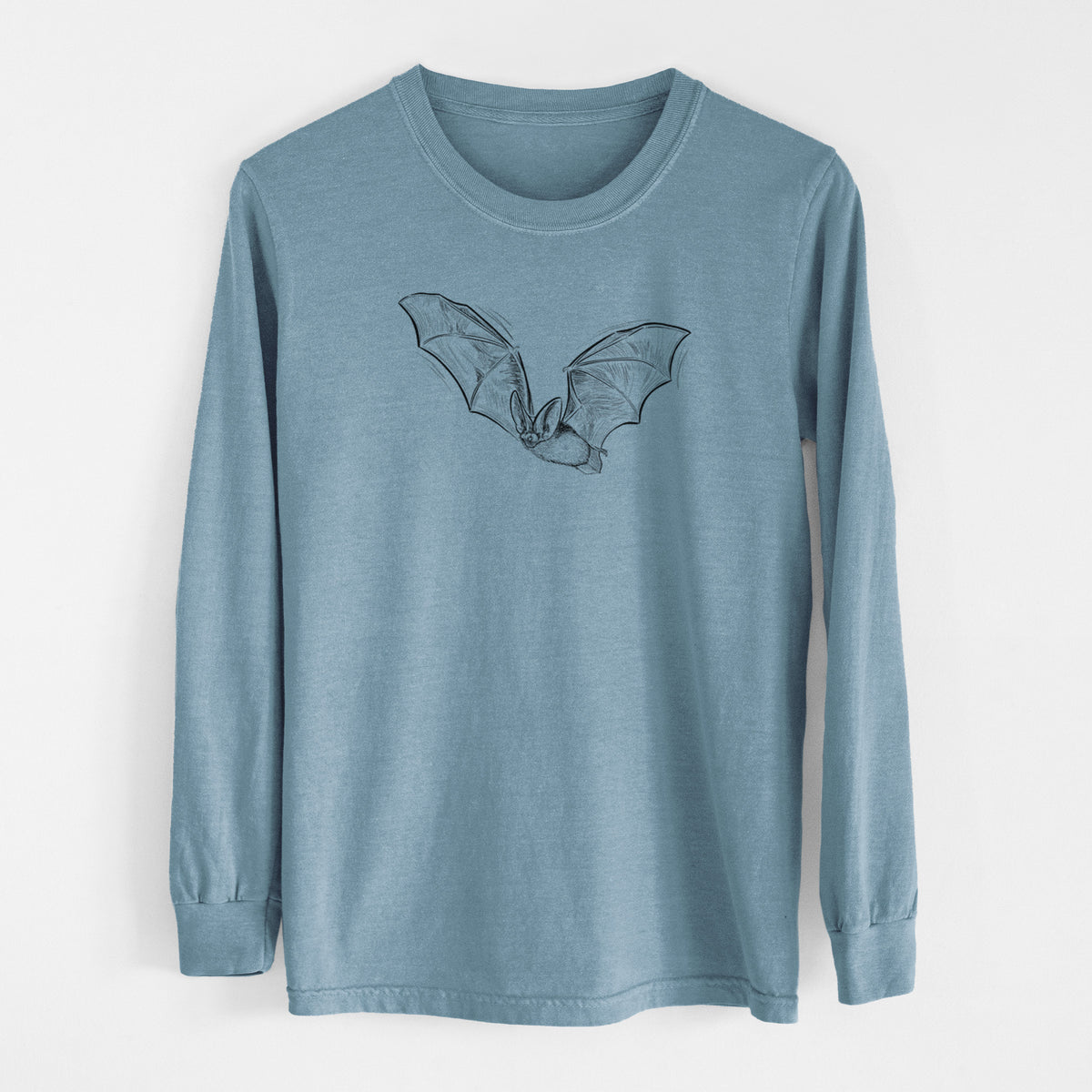 Spotted Bat - Euderma maculatum - Men&#39;s Heavyweight 100% Cotton Long Sleeve