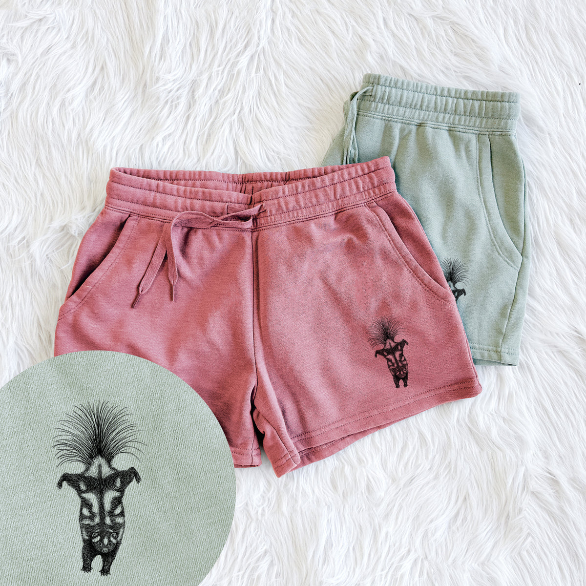 Eastern Spotted Skunk - Spilogale putorius - Women&#39;s Cali Wave Shorts