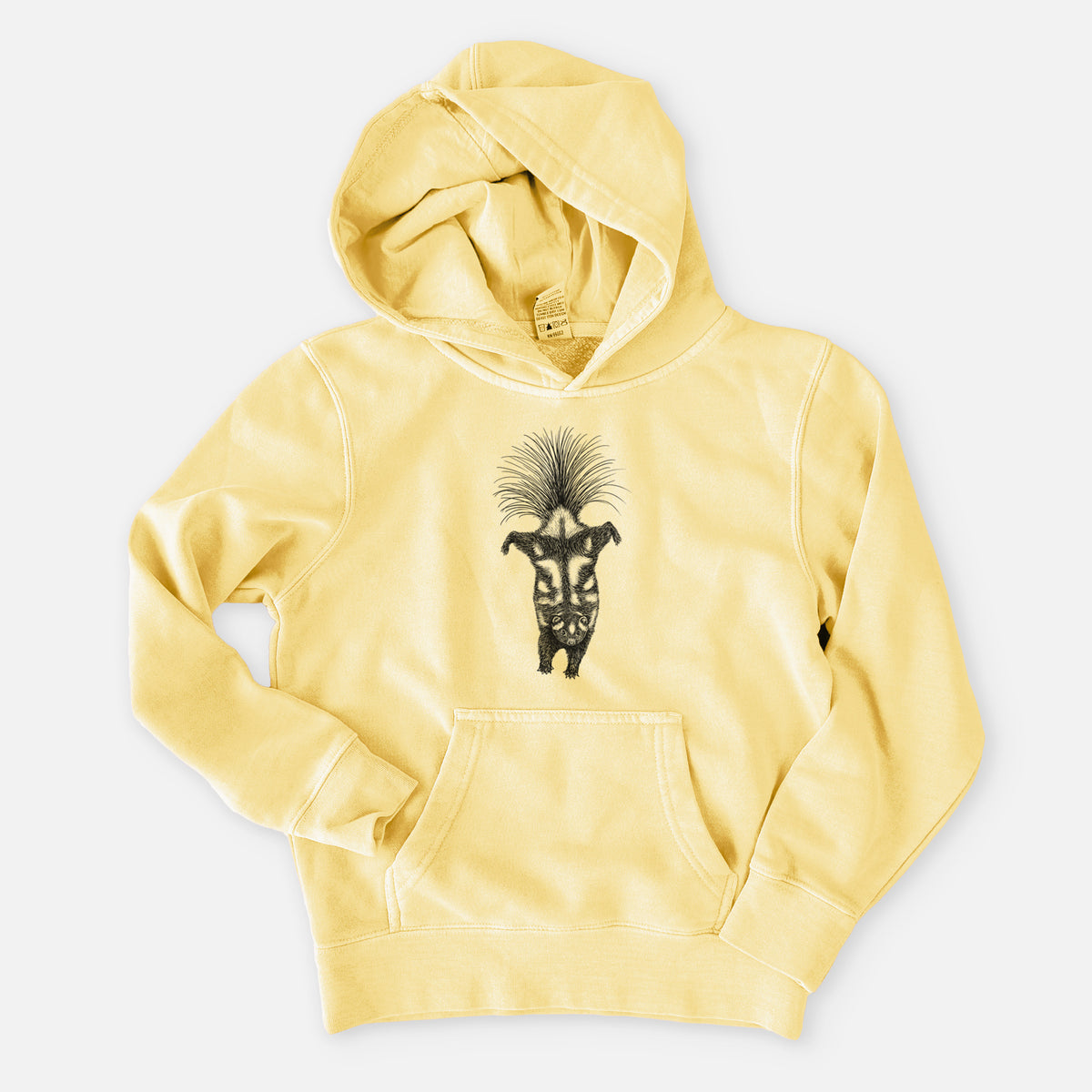 Eastern Spotted Skunk - Spilogale putorius - Youth Pigment Dyed Hoodie