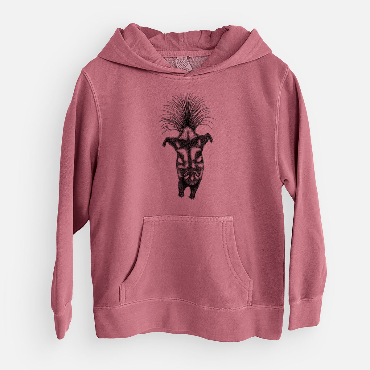 Eastern Spotted Skunk - Spilogale putorius - Youth Pigment Dyed Hoodie