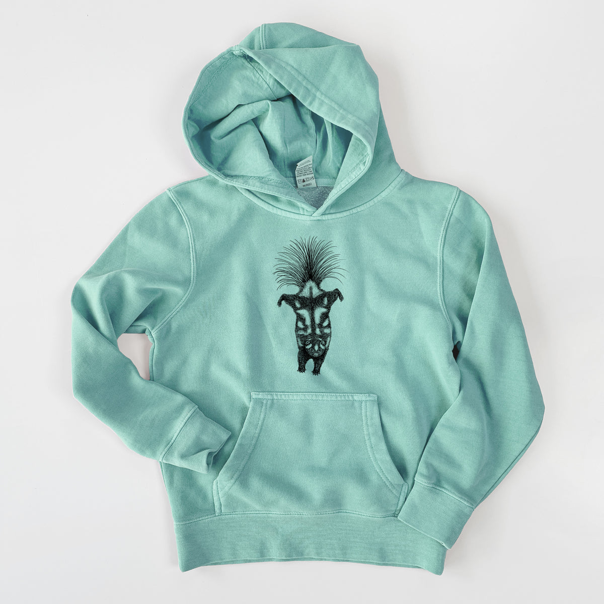 Eastern Spotted Skunk - Spilogale putorius - Youth Pigment Dyed Hoodie