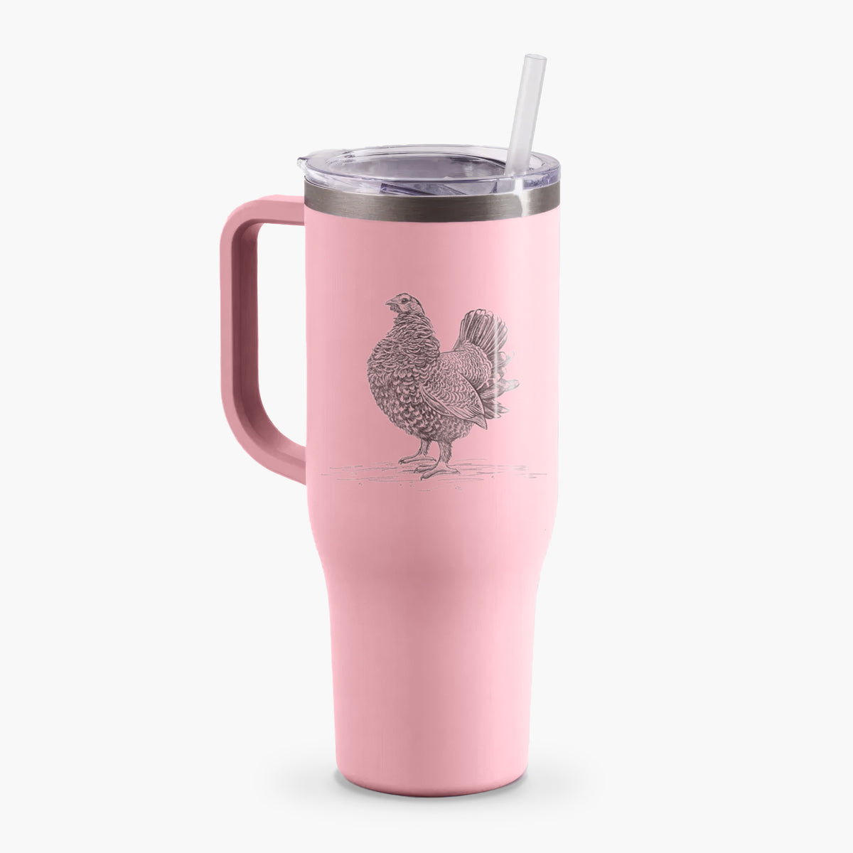 Male Spruce Grouse - Canachites canadensis - 40oz Tumbler with Handle