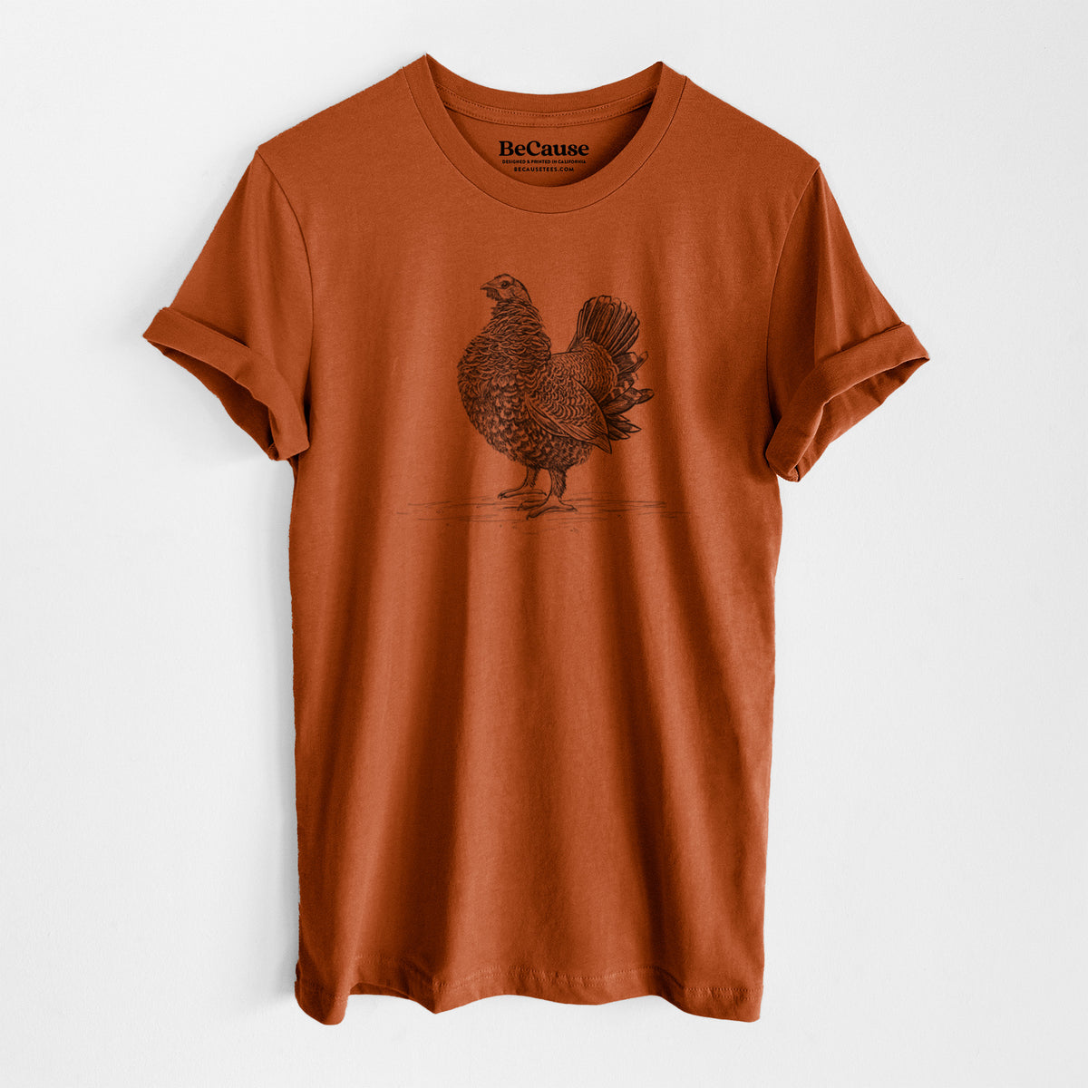 Male Spruce Grouse - Canachites canadensis - Lightweight 100% Cotton Unisex Crewneck
