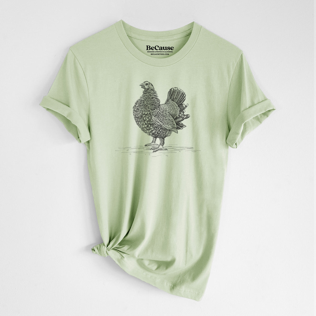 Male Spruce Grouse - Canachites canadensis - Lightweight 100% Cotton Unisex Crewneck