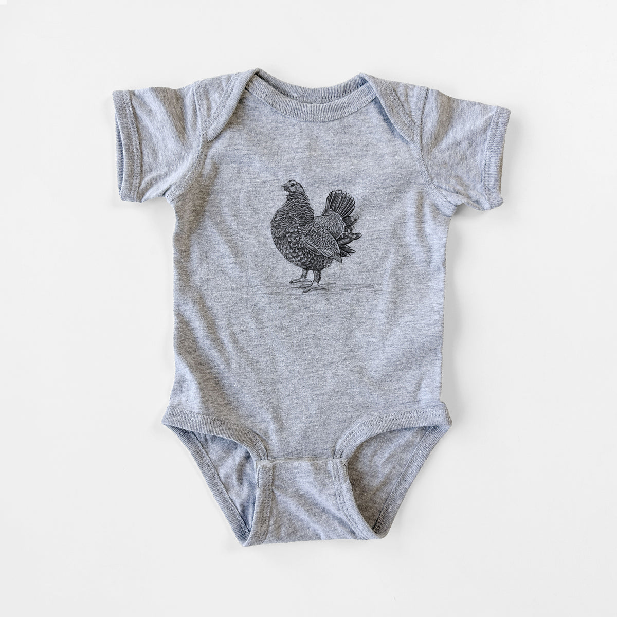 Male Spruce Grouse - Canachites canadensis - Baby Fine Jersey Bodysuit