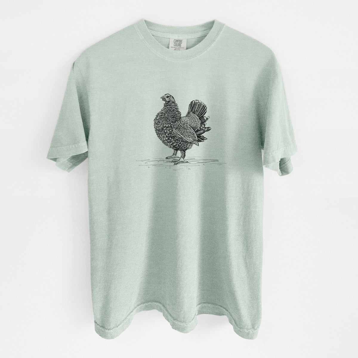 Male Spruce Grouse - Canachites canadensis - Unisex Comfort Colors Garment-Dyed Heavyweight T-shirt
