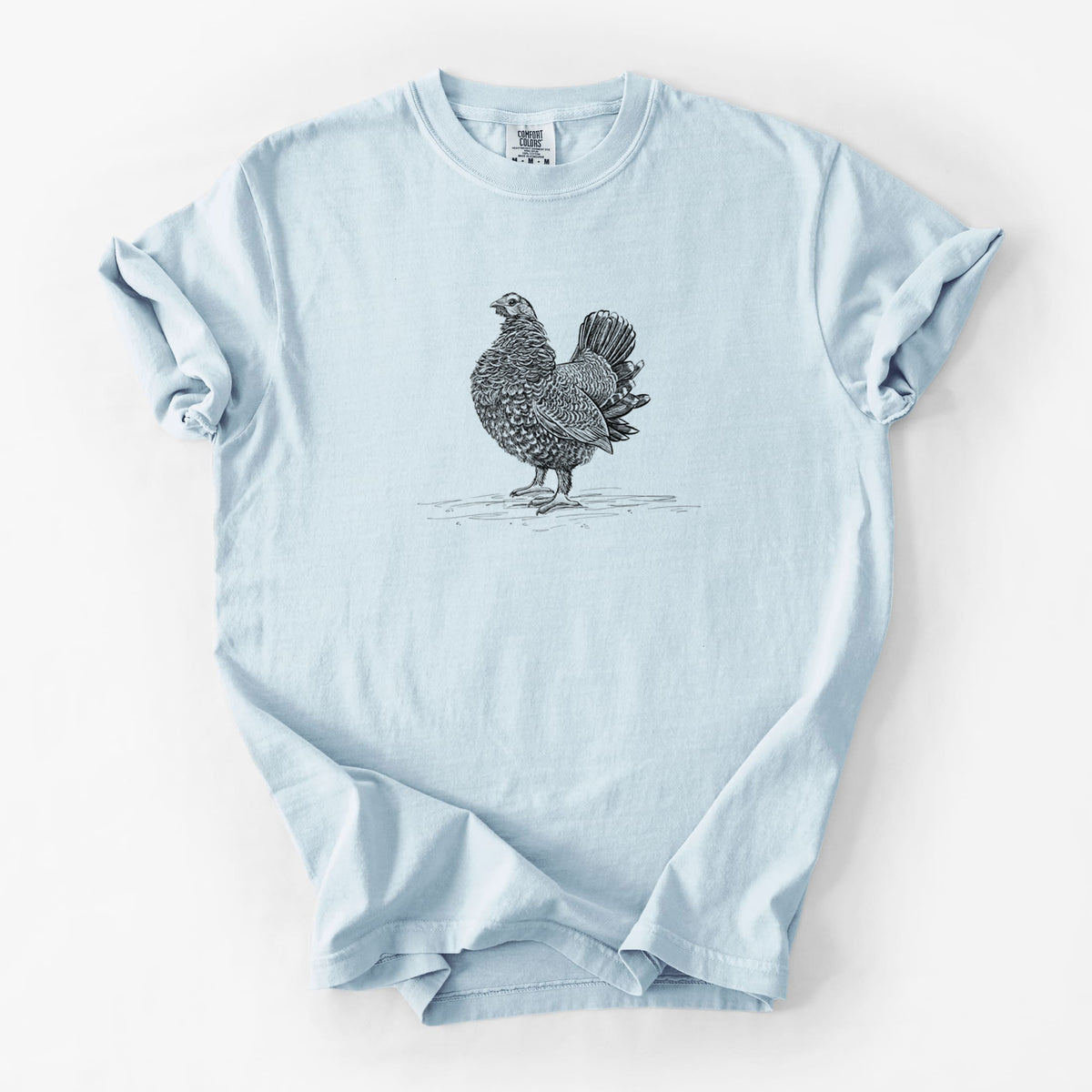 Male Spruce Grouse - Canachites canadensis - Unisex Comfort Colors Garment-Dyed Heavyweight T-shirt