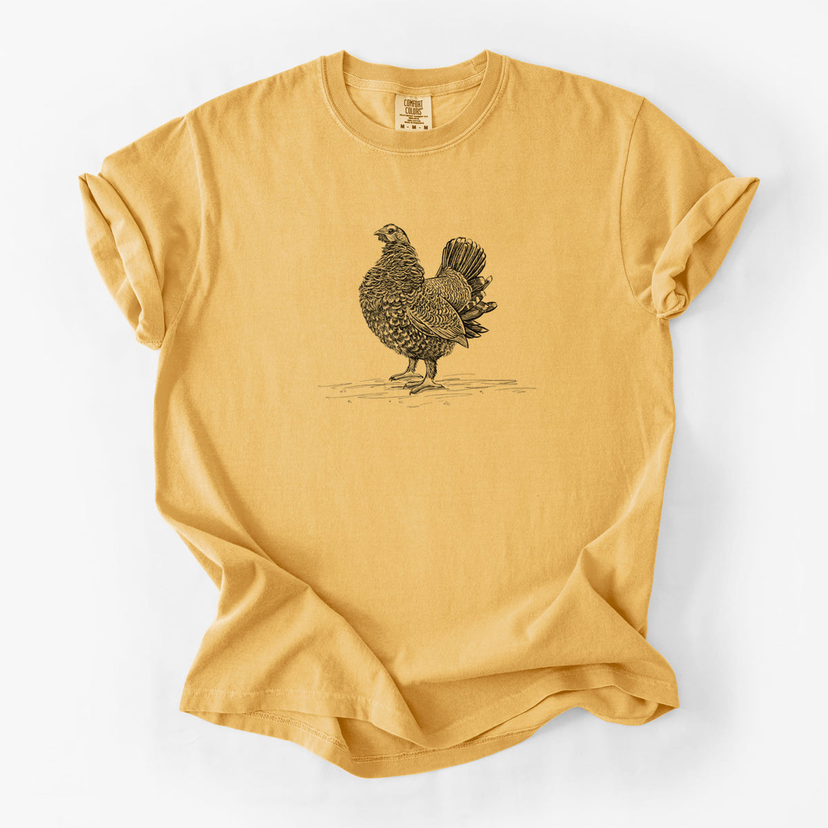 Male Spruce Grouse - Canachites canadensis - Unisex Comfort Colors Garment-Dyed Heavyweight T-shirt