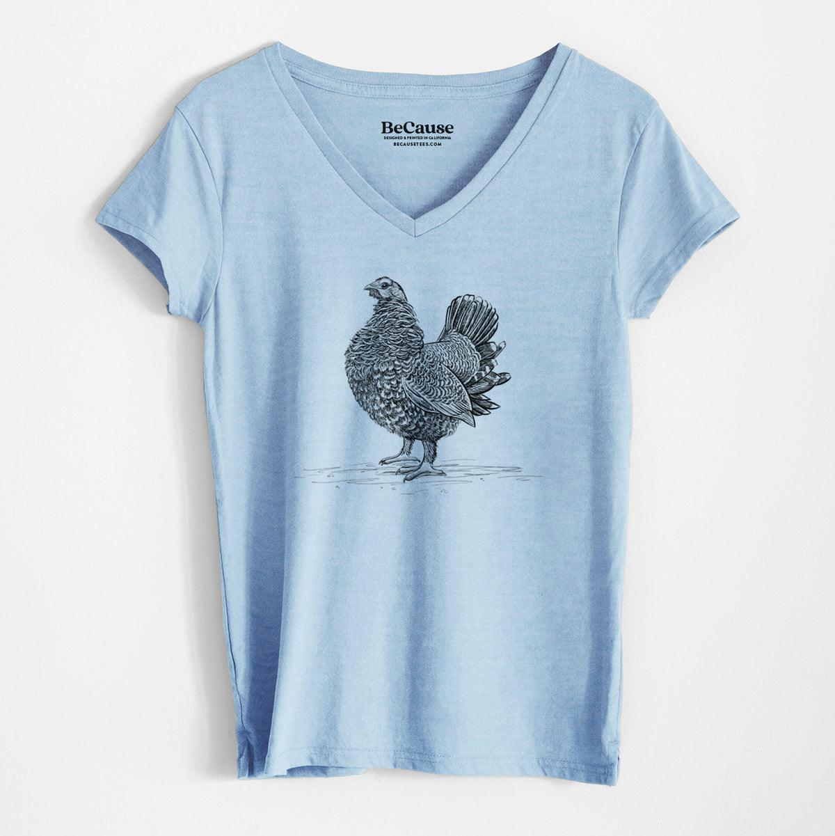 Male Spruce Grouse - Canachites canadensis - Women&#39;s 100% Recycled V-neck
