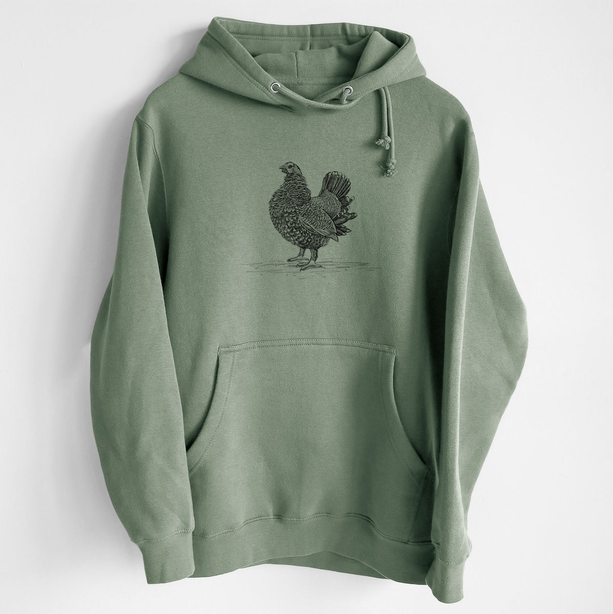 Male Spruce Grouse - Canachites canadensis - Heavyweight Fleece Hoodie