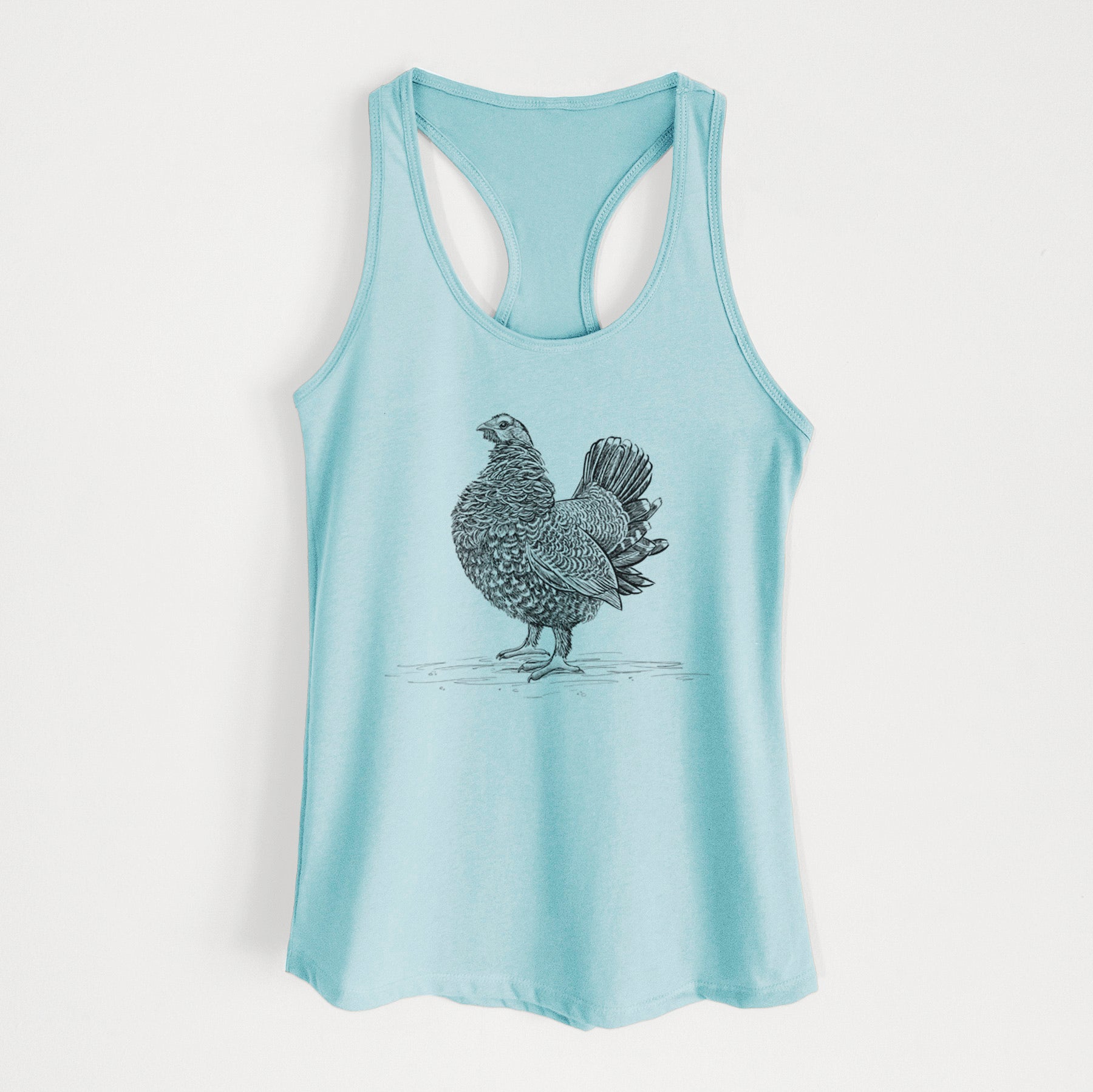 Male Spruce Grouse - Canachites canadensis - Women's Racerback Tanktop