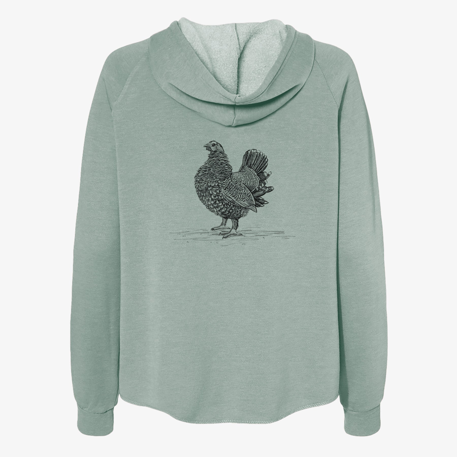 Male Spruce Grouse - Canachites canadensis - Women's Cali Wave Zip-Up Sweatshirt