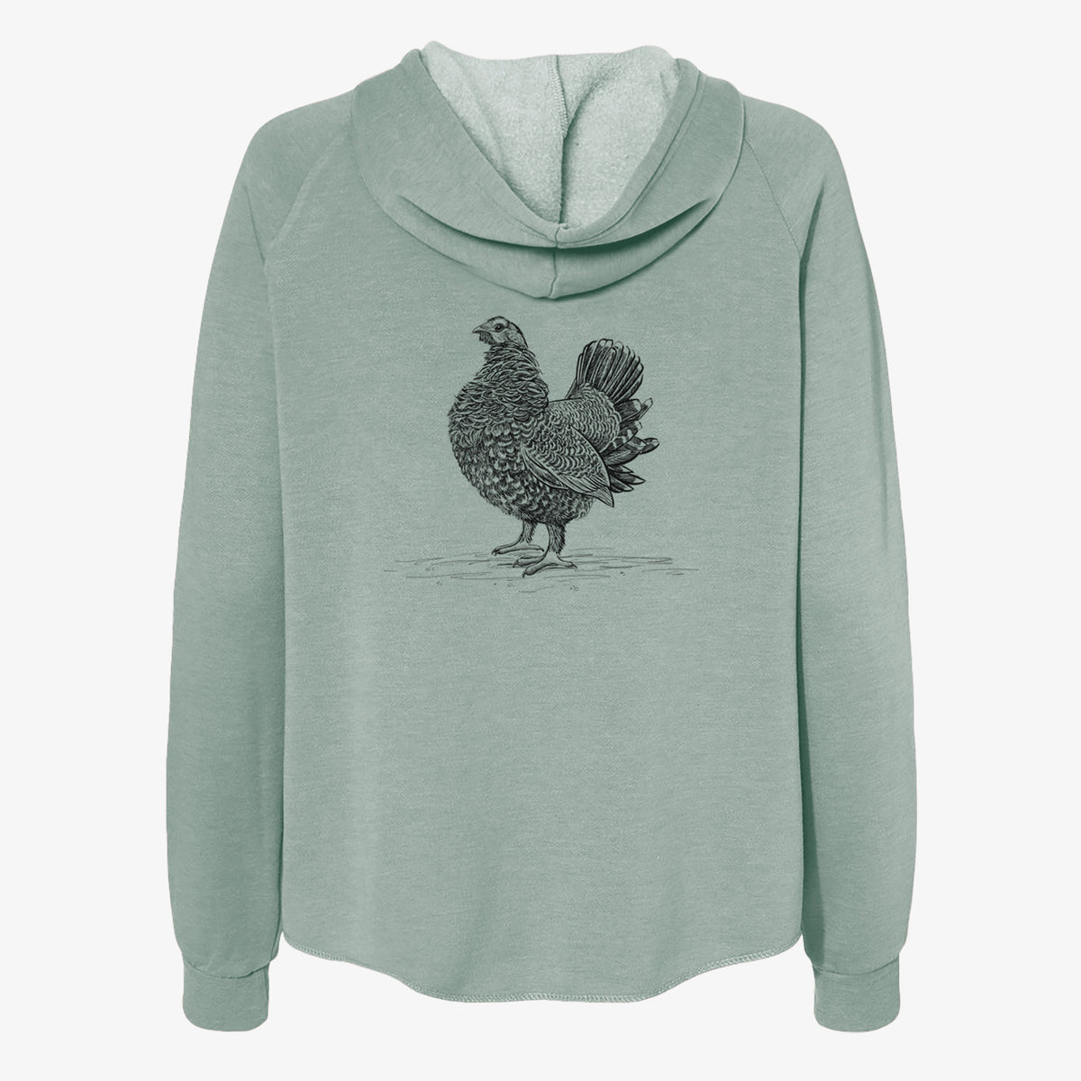 Male Spruce Grouse - Canachites canadensis - Women&#39;s Cali Wave Zip-Up Sweatshirt