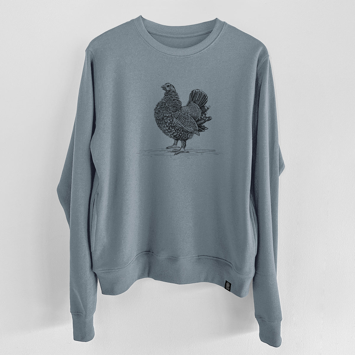Male Spruce Grouse - Canachites canadensis  - Unisex Reclaimed Crewneck Sweatshirt
