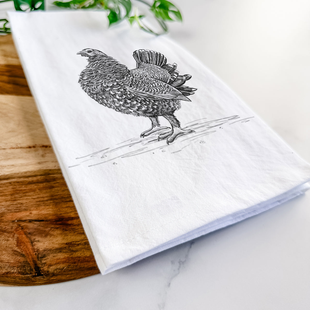 Male Spruce Grouse - Canachites canadensis Tea Towel