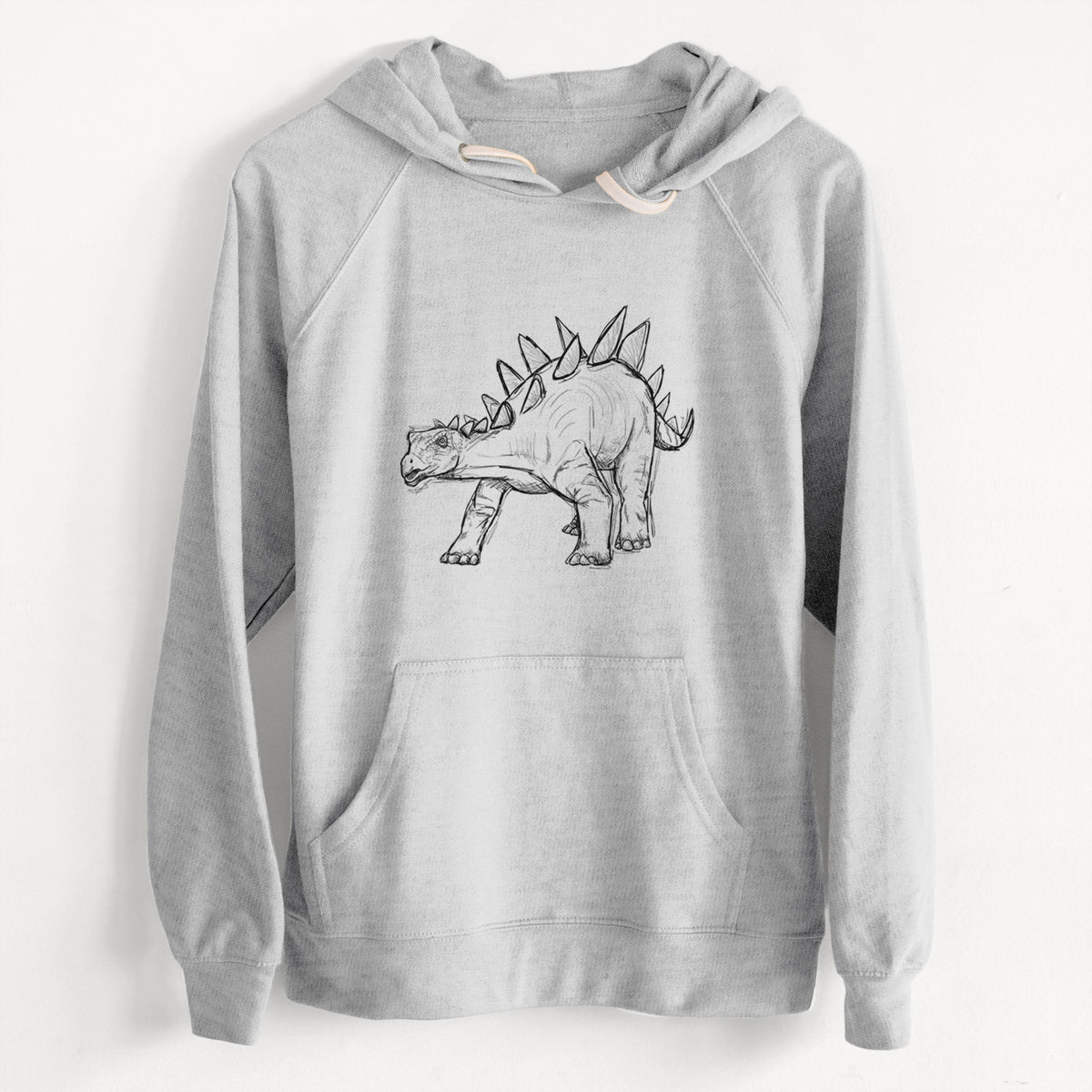 CLEARANCE - Stegosaurus Stenops  - Unisex Slim Fit Loopback Terry Hoodie