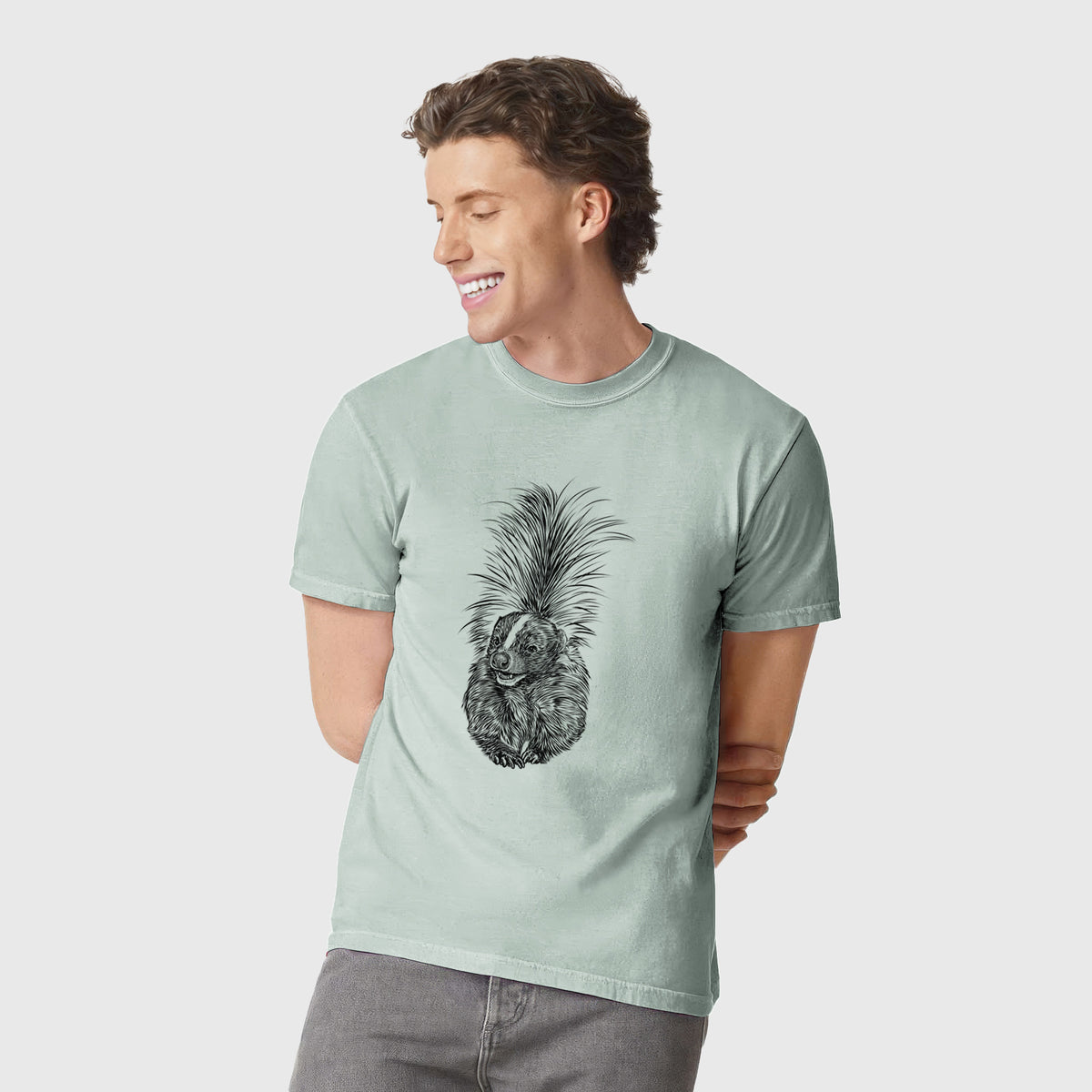 Striped Skunk - Mephitis mephitis - Unisex Comfort Colors Garment-Dyed Heavyweight T-shirt