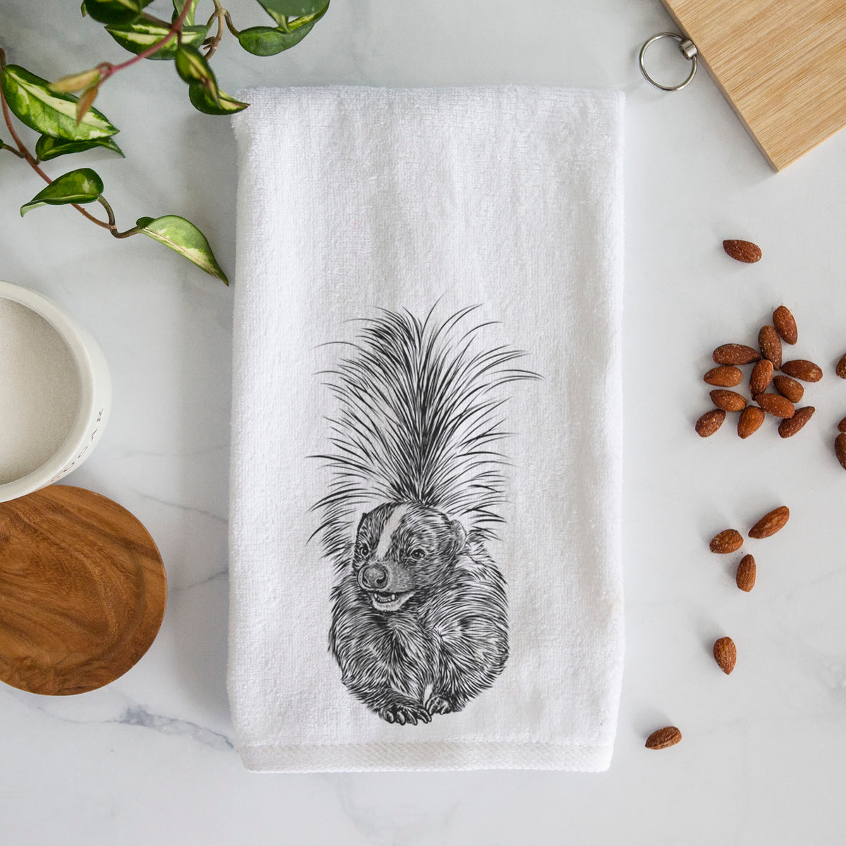 Striped Skunk - Mephitis mephitis Premium Decorative Hand Towel