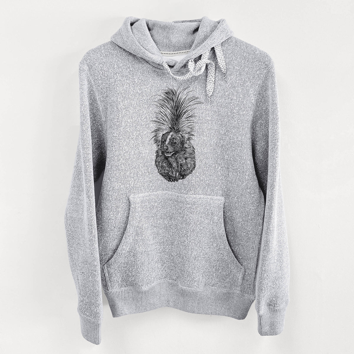 Striped Skunk - Mephitis mephitis - Knit Hoodie