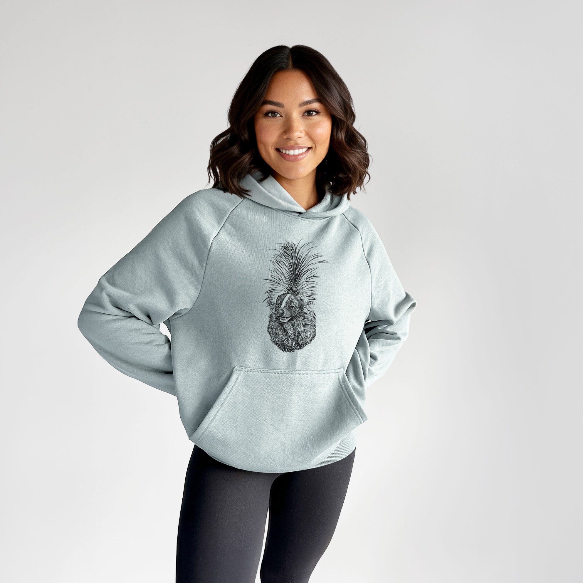Striped Skunk - Mephitis mephitis - UltraLuxe Heavyweight French Terry Hoodie