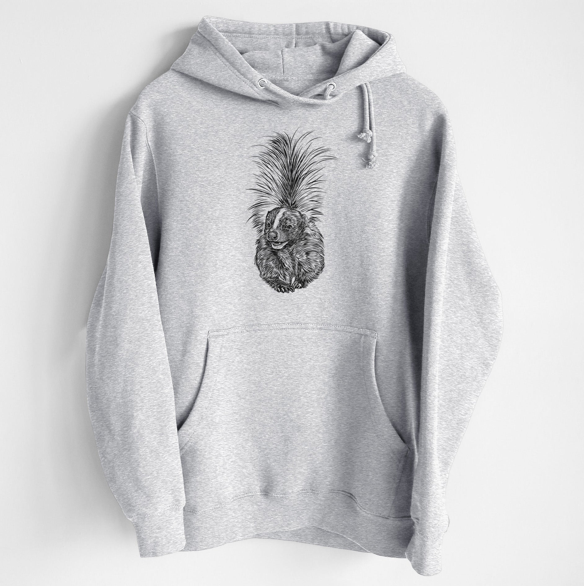 Striped Skunk - Mephitis mephitis - Heavyweight Fleece Hoodie