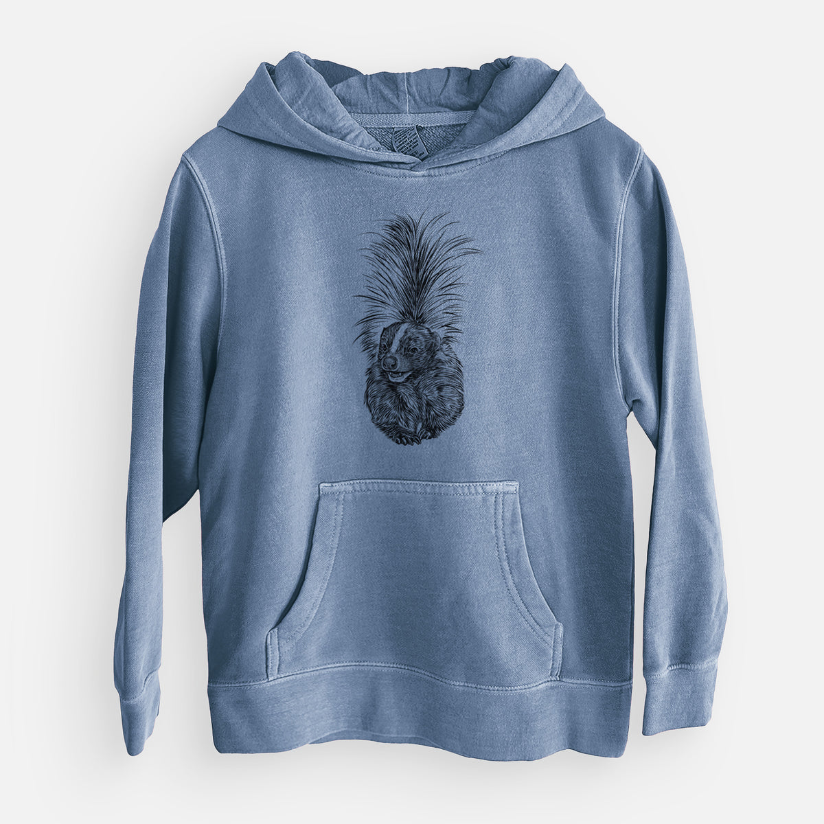 Striped Skunk - Mephitis mephitis - Youth Pigment Dyed Hoodie