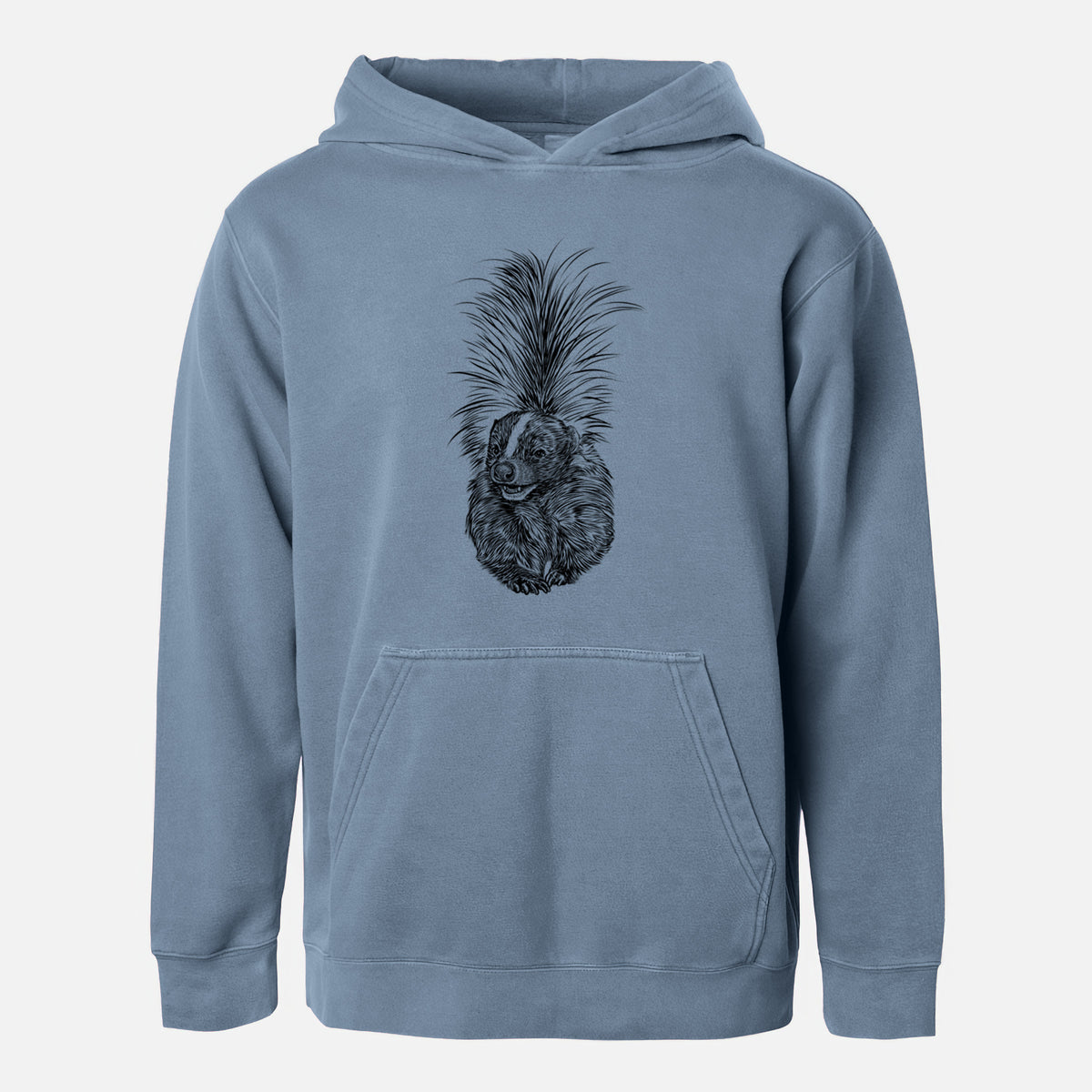 Striped Skunk - Mephitis mephitis - Youth Pigment Dyed Hoodie