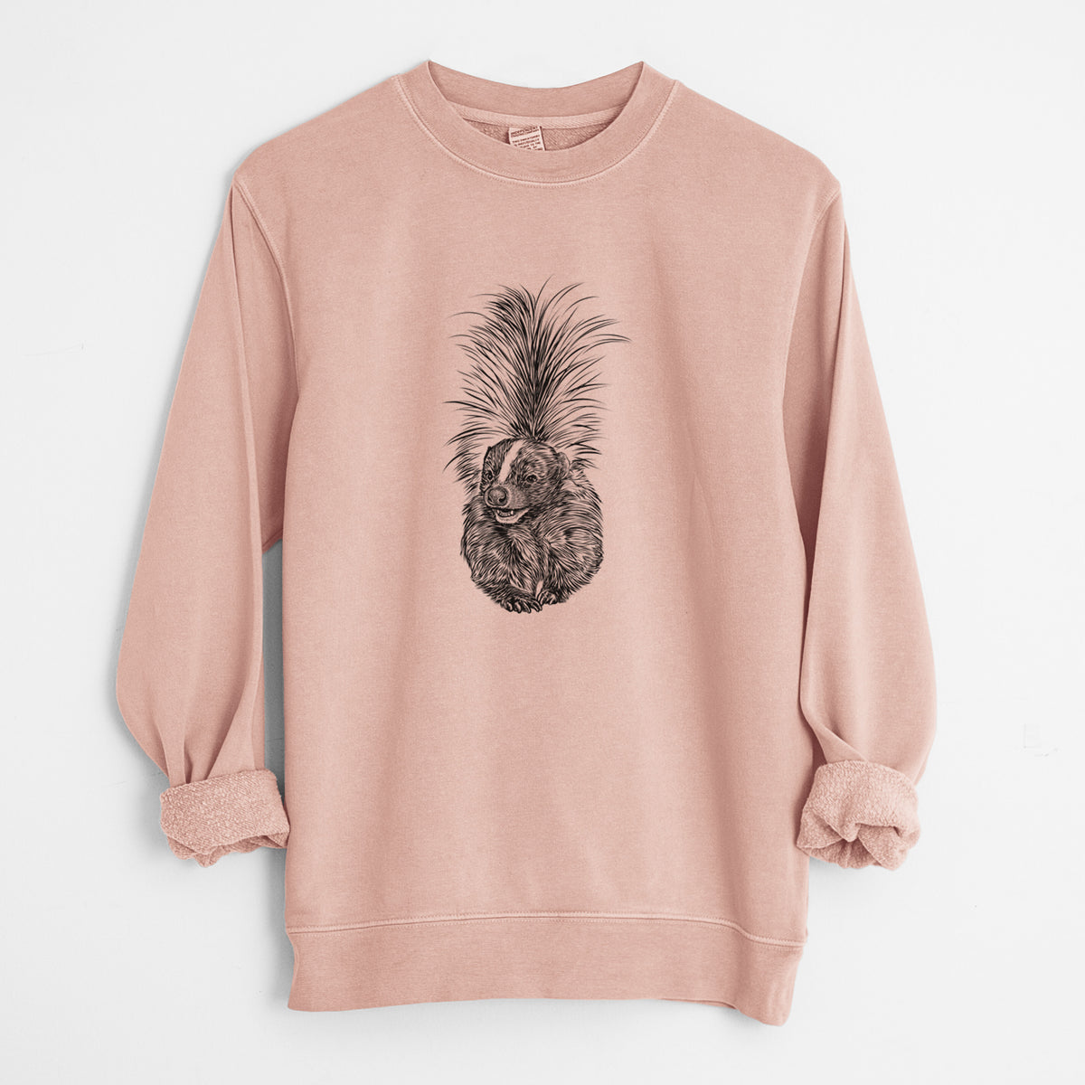 Striped Skunk - Mephitis mephitis - Unisex Pigment Dyed Crew Sweatshirt