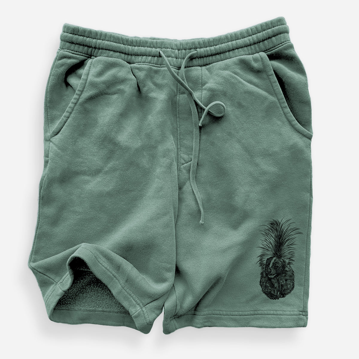 Striped Skunk - Mephitis mephitis - Unisex Pigment Dyed Shorts