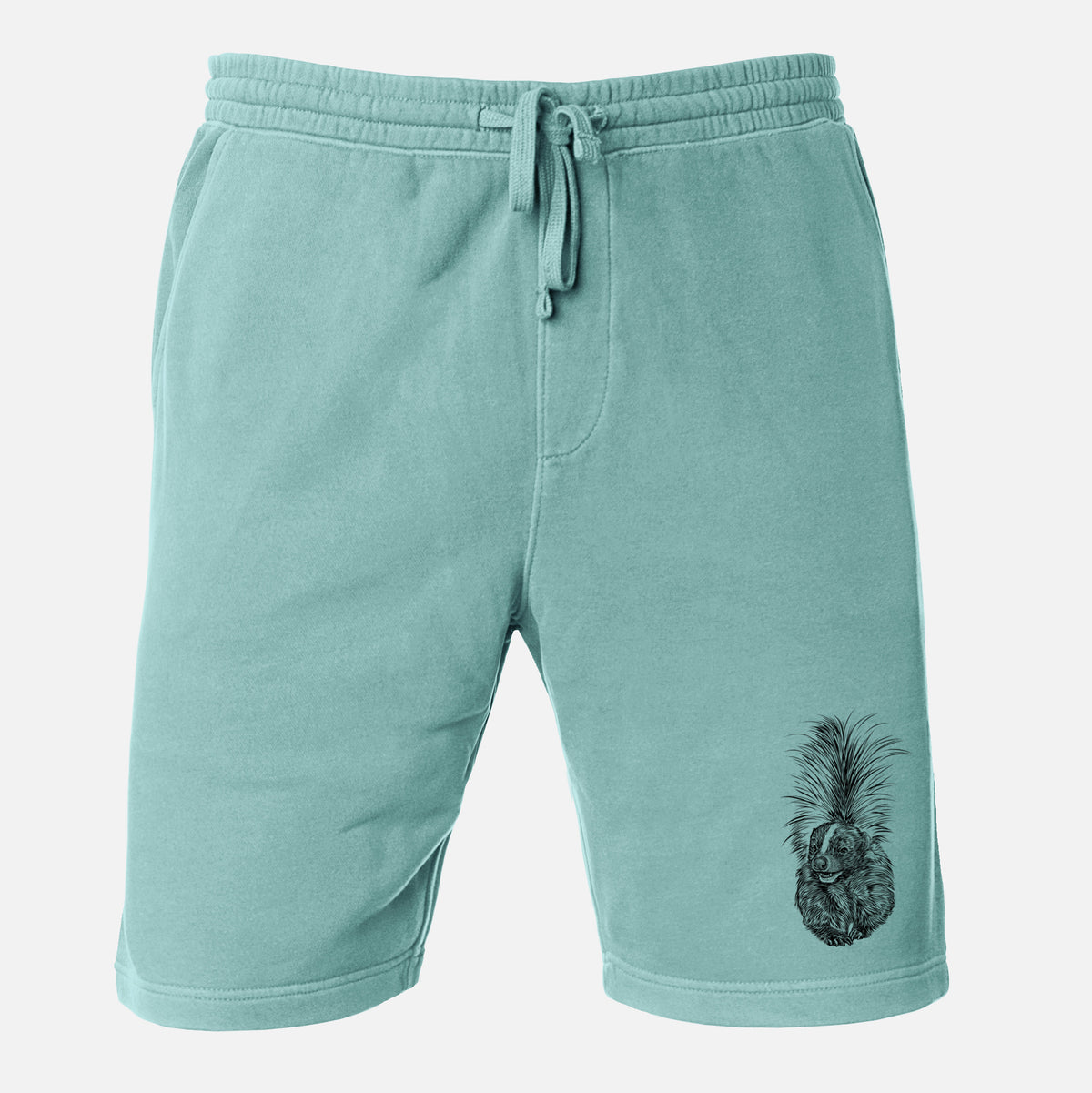 Striped Skunk - Mephitis mephitis - Unisex Pigment Dyed Shorts
