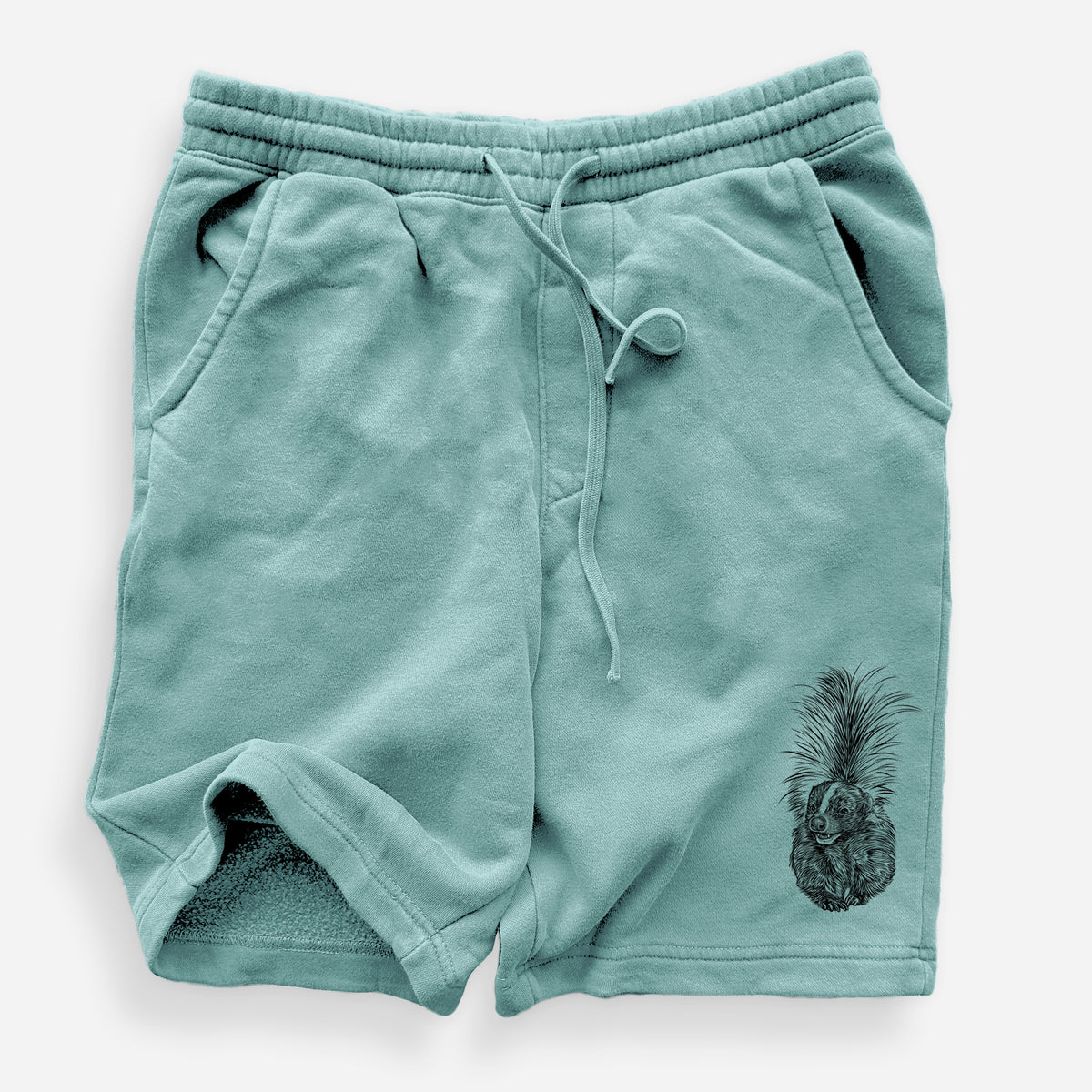 Striped Skunk - Mephitis mephitis - Unisex Pigment Dyed Shorts