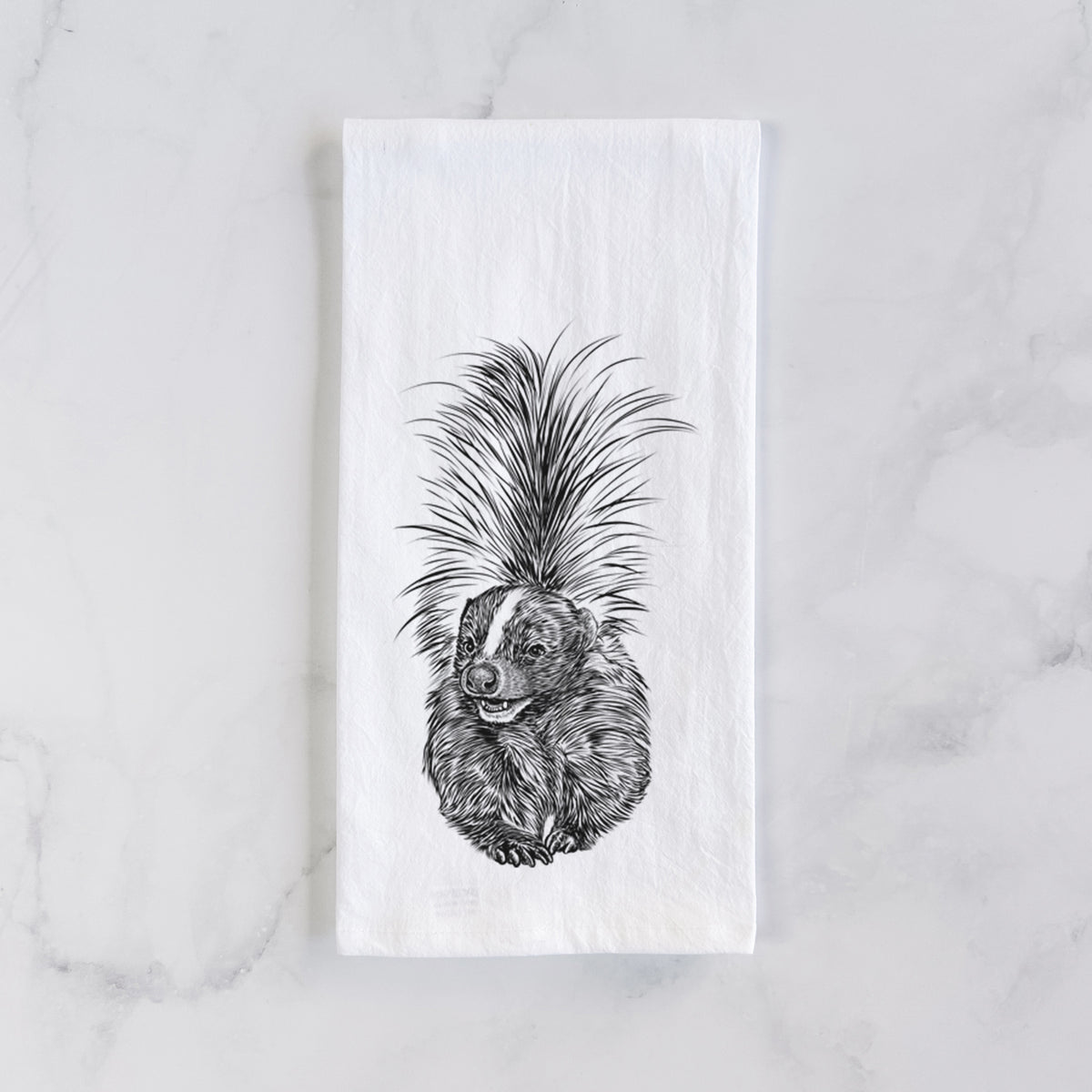 Striped Skunk - Mephitis mephitis Tea Towel