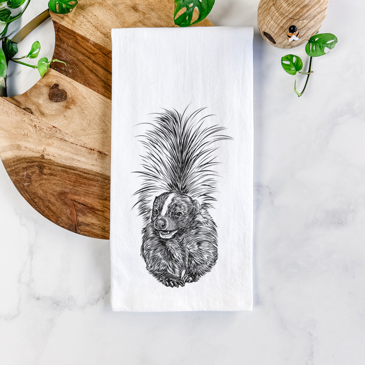 Striped Skunk - Mephitis mephitis Tea Towel