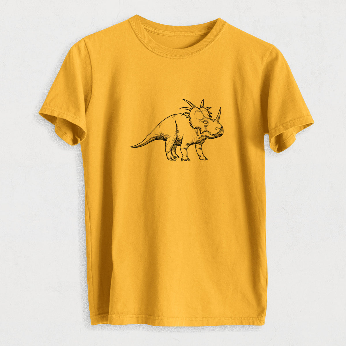 Styracosaurus Albertensis - Heavyweight Men&#39;s 100% Organic Cotton Tee
