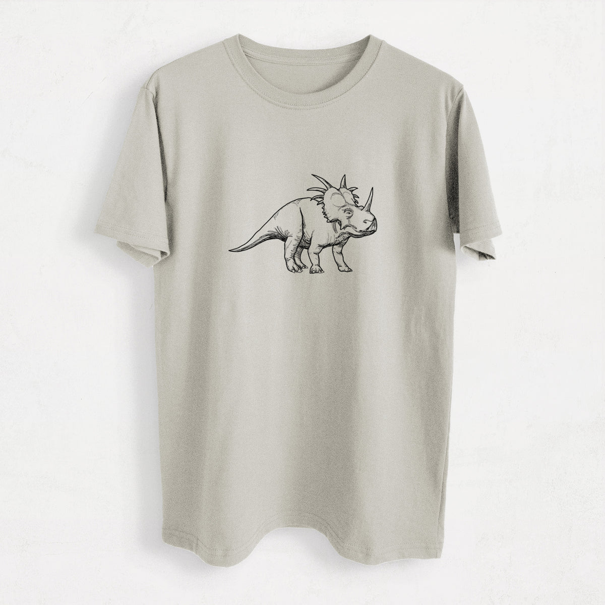 Styracosaurus Albertensis - Heavyweight Men&#39;s 100% Organic Cotton Tee