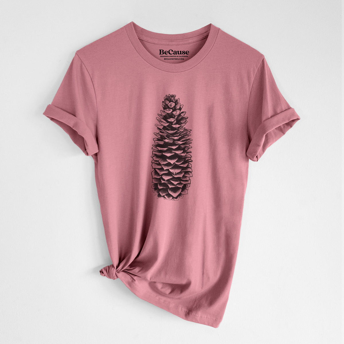 Sugar Pine Cone - Pinus lambertiana - Lightweight 100% Cotton Unisex Crewneck