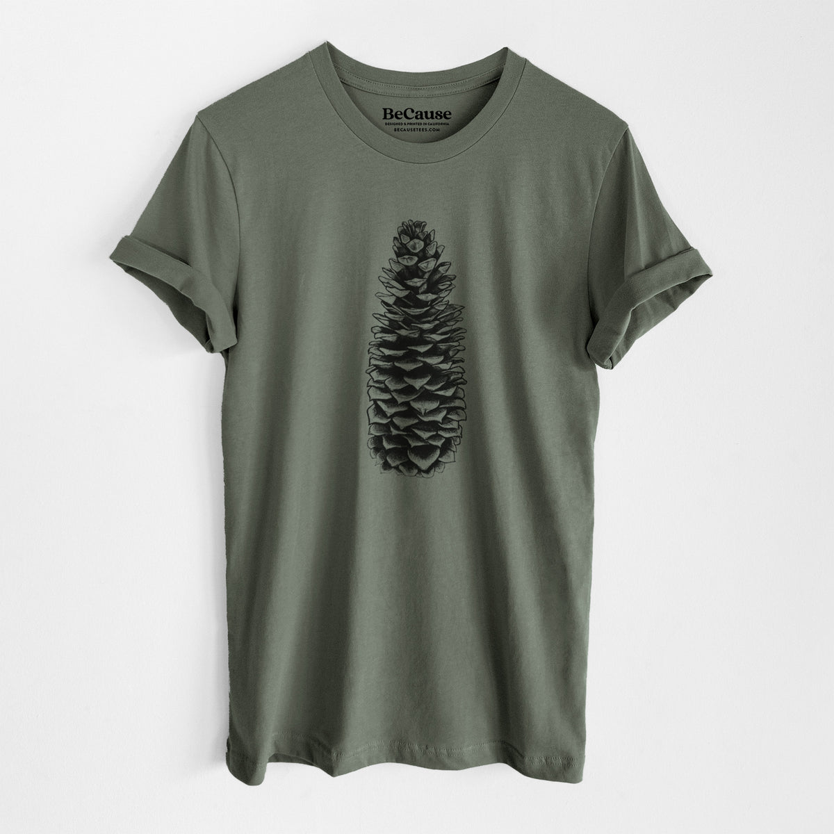 Sugar Pine Cone - Pinus lambertiana - Lightweight 100% Cotton Unisex Crewneck