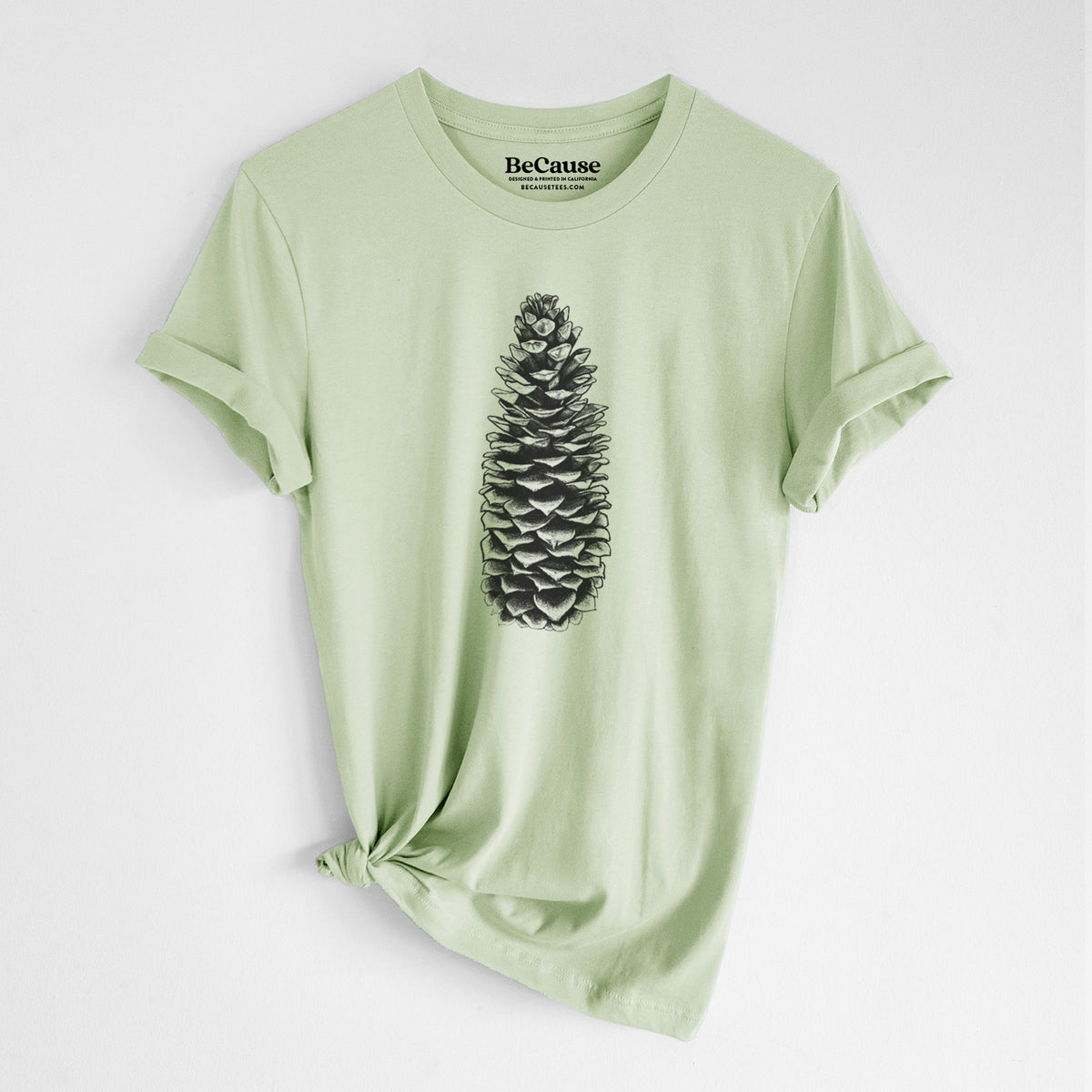 Sugar Pine Cone - Pinus lambertiana - Lightweight 100% Cotton Unisex Crewneck