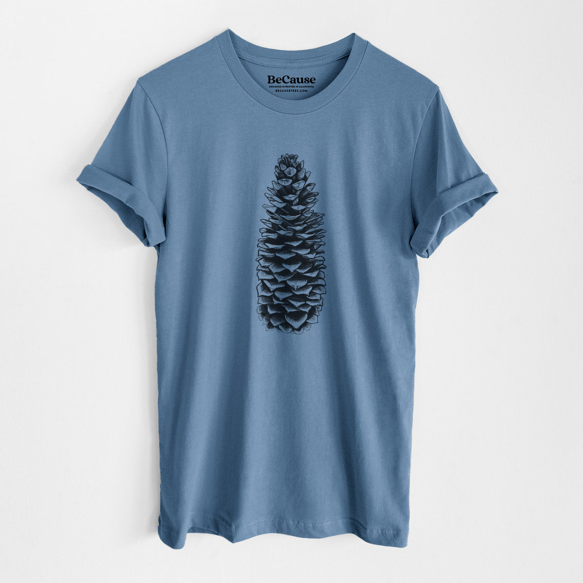 Sugar Pine Cone - Pinus lambertiana - Lightweight 100% Cotton Unisex Crewneck