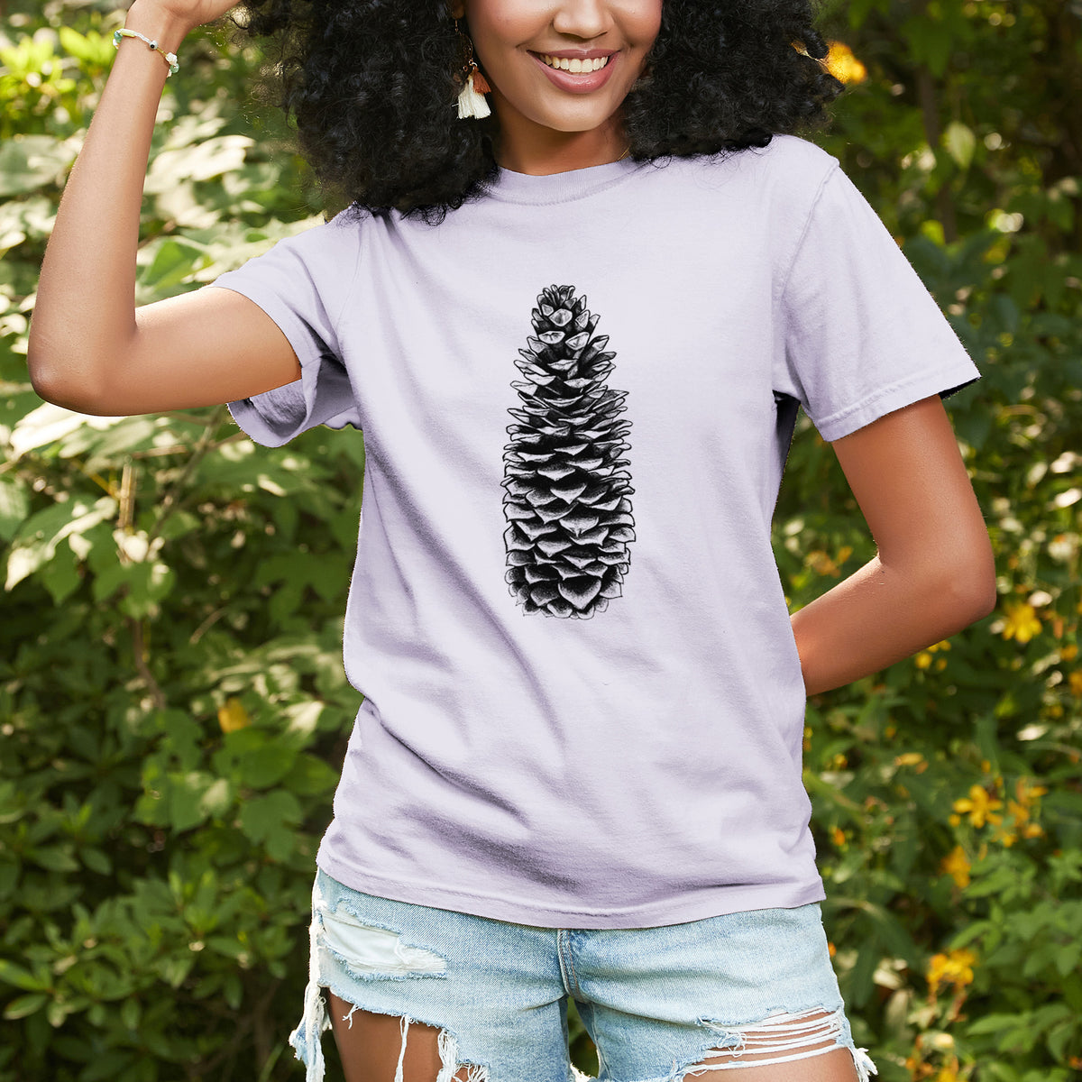 Sugar Pine Cone - Pinus lambertiana - Unisex Comfort Colors Garment-Dyed Heavyweight T-shirt