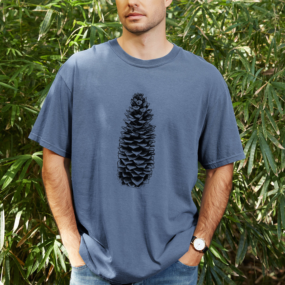 Sugar Pine Cone - Pinus lambertiana - Unisex Comfort Colors Garment-Dyed Heavyweight T-shirt