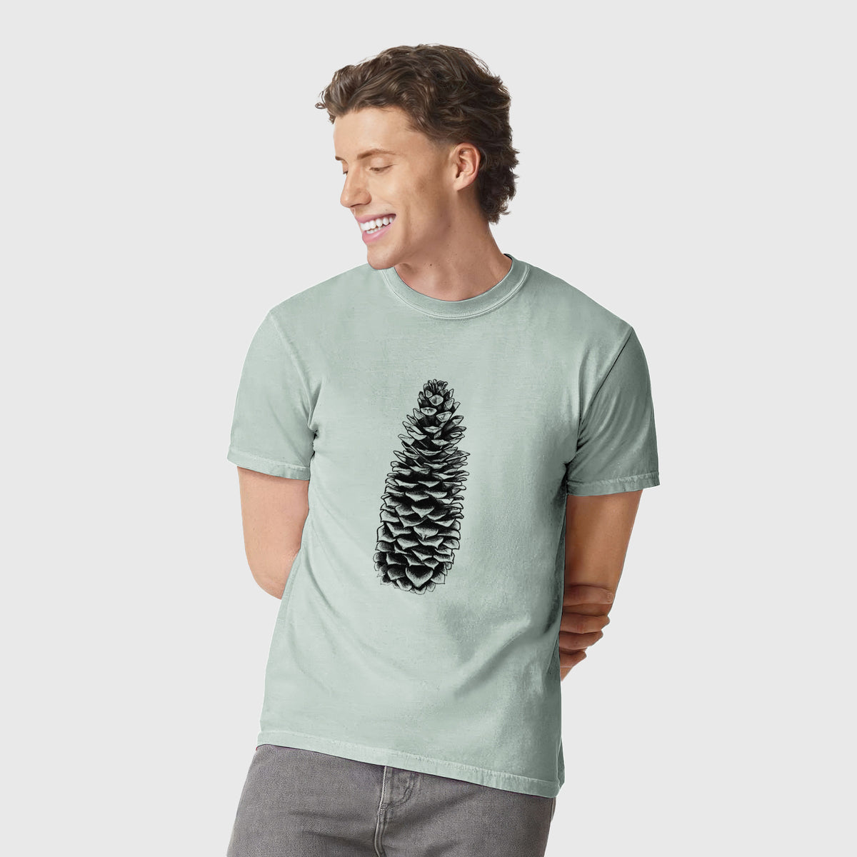 Sugar Pine Cone - Pinus lambertiana - Unisex Comfort Colors Garment-Dyed Heavyweight T-shirt